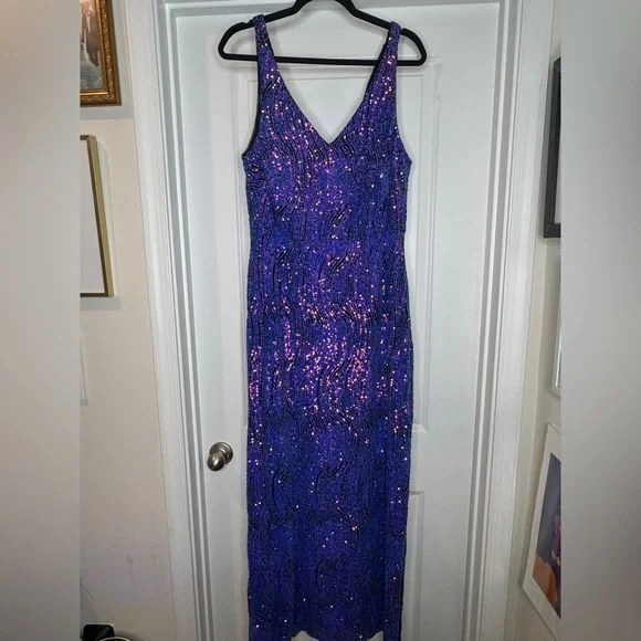 Night Way Collections Dresses Nw Nightway Blue Iridescent
